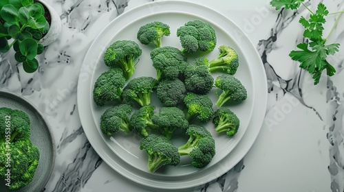 Fresh green broccoli. Healthy food