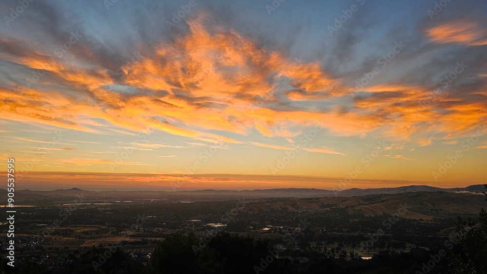 Fototapeta premium sunset in the city