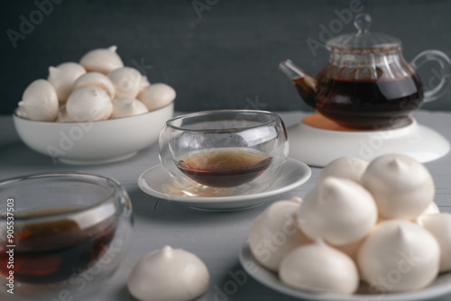 Wallpaper Mural confectionery, candy, homemade, table, cookie, breakfast, tasty, hot drink, drink, background, french, vanilla, pie, party, elegance, sweet food, group, no people Torontodigital.ca