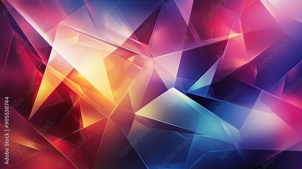 Fototapeta premium Abstract polygonal background with sharp angles and bright colors