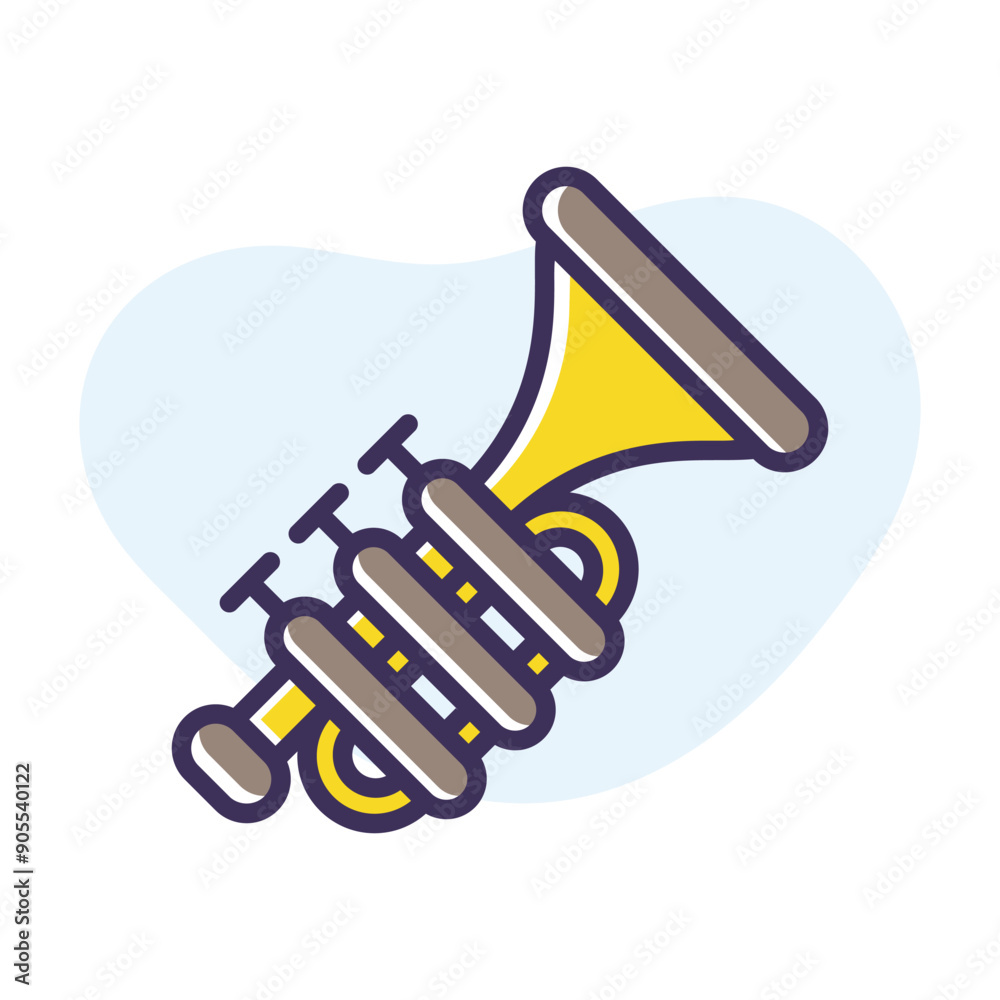 Trumpet vector icon Trumpet vector icon