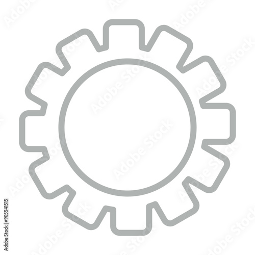 Settings Vector Line Grey Icon Design