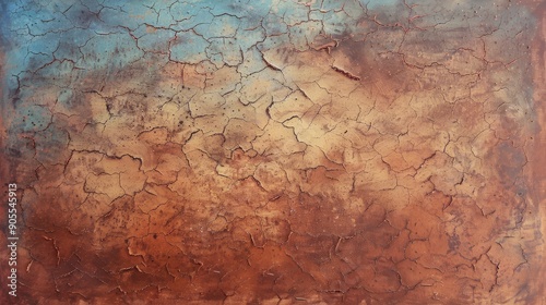 Wallpaper Mural An artistic blend of calming earthy tones combined with vibrant blue sky textures, perfect for any background design Torontodigital.ca