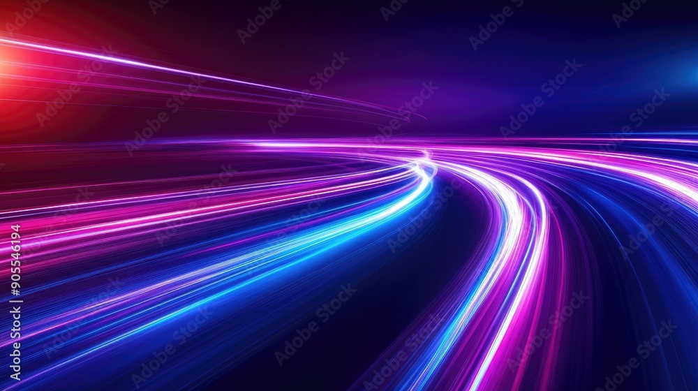 Abstract background with a vibrant, electric light trail effect Abstract background with a vibrant, electric light trail effect