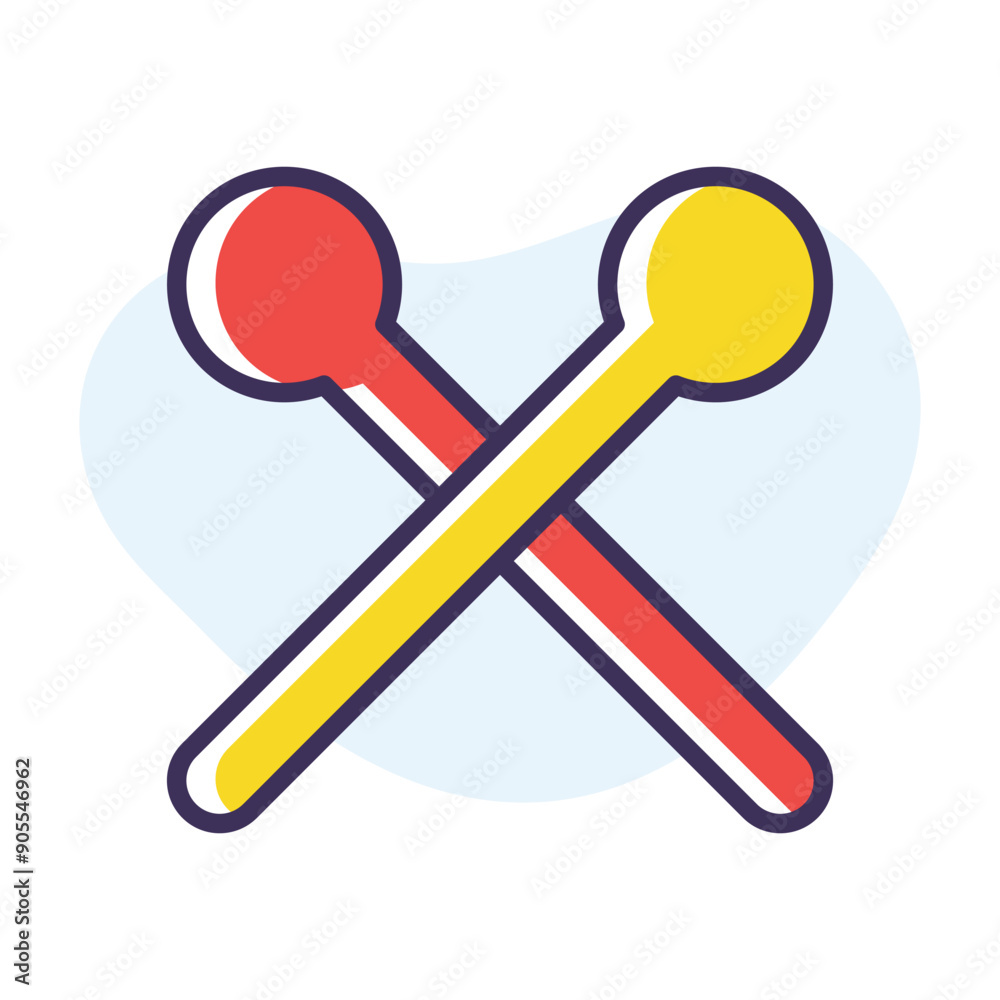 Drumsticks vector icon Drumsticks vector icon
