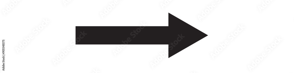 Black arrow icon on white background design eps 10