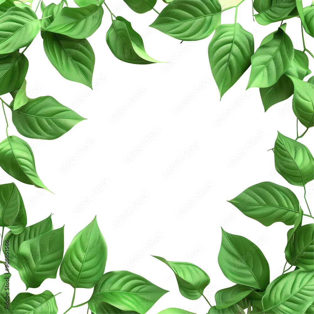 Fresh Green Leaves Frame Fresh Green Leaves Frame