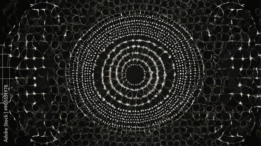 Minimalist Black and White Circles Art Minimalist Black and White Circles Art