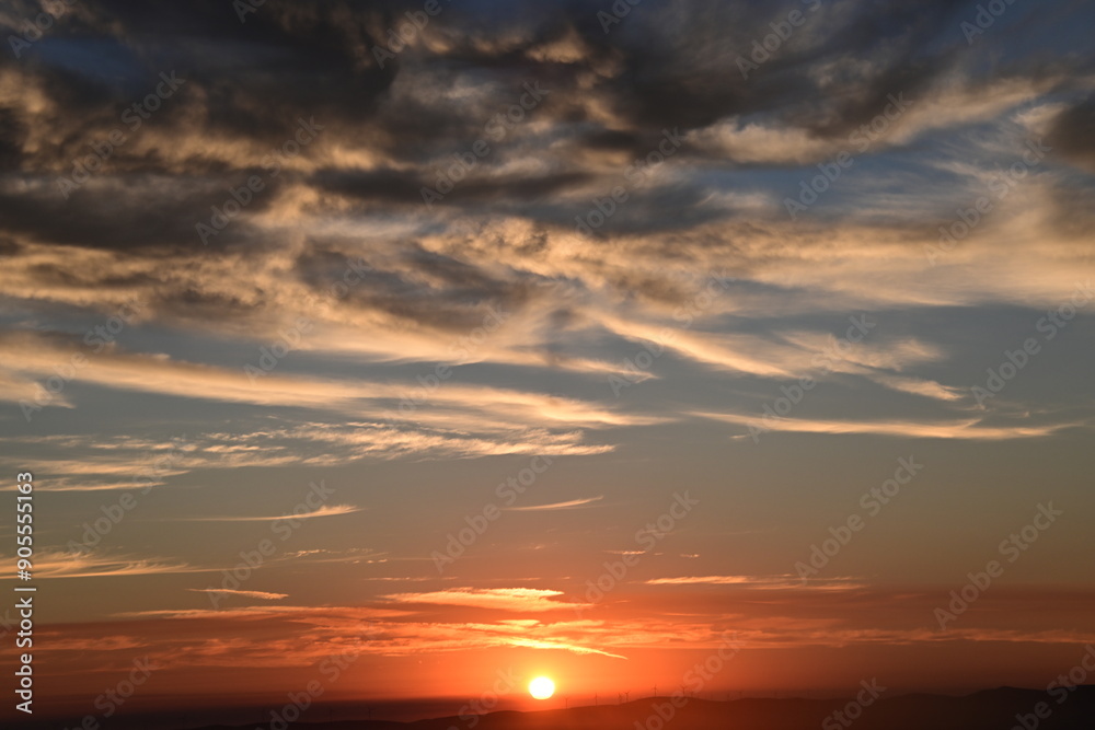 sunset in the sky