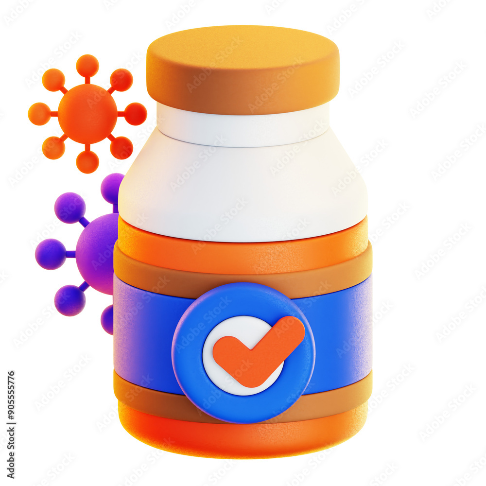 PNG 3D Vaccination icon isolated on a white background PNG 3D Vaccination icon isolated on a white background