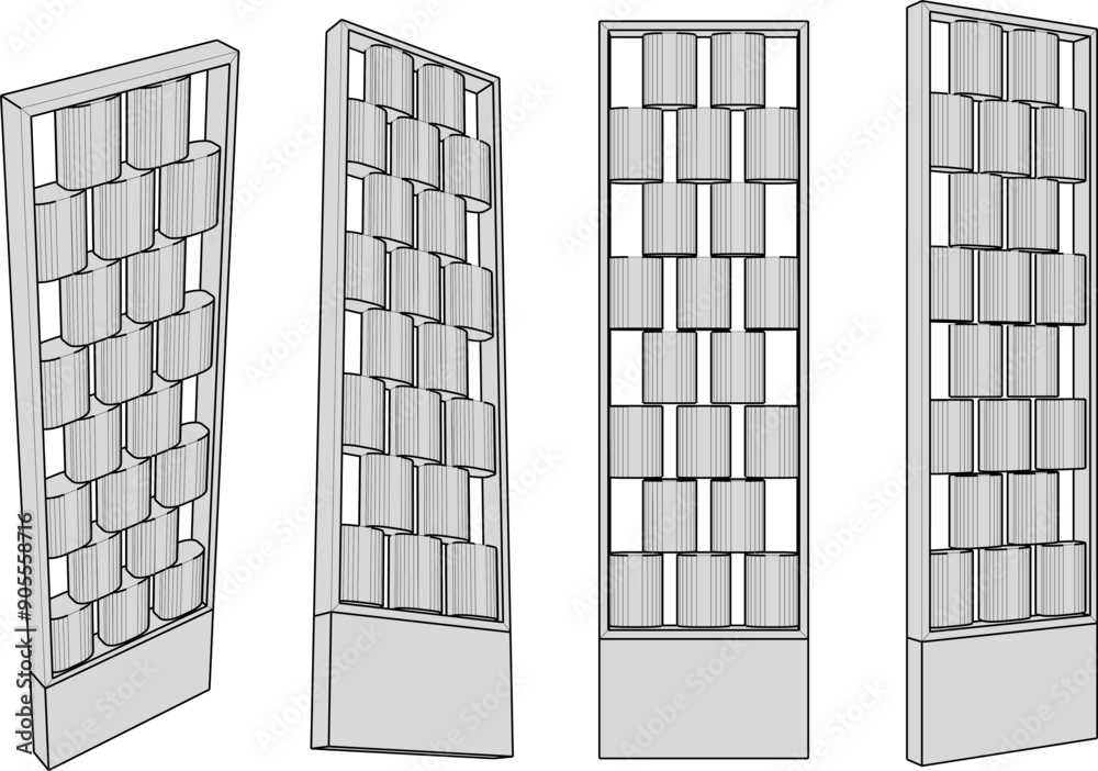 Vector sketch illustration of a room partition backdrop design for the interior of a family room at home Vector sketch illustration of a room partition backdrop design for the interior of a family room at home