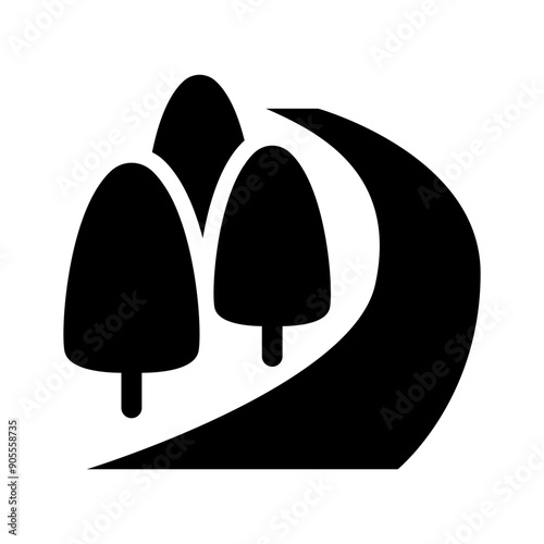 River, park icon vector illustration graphic design