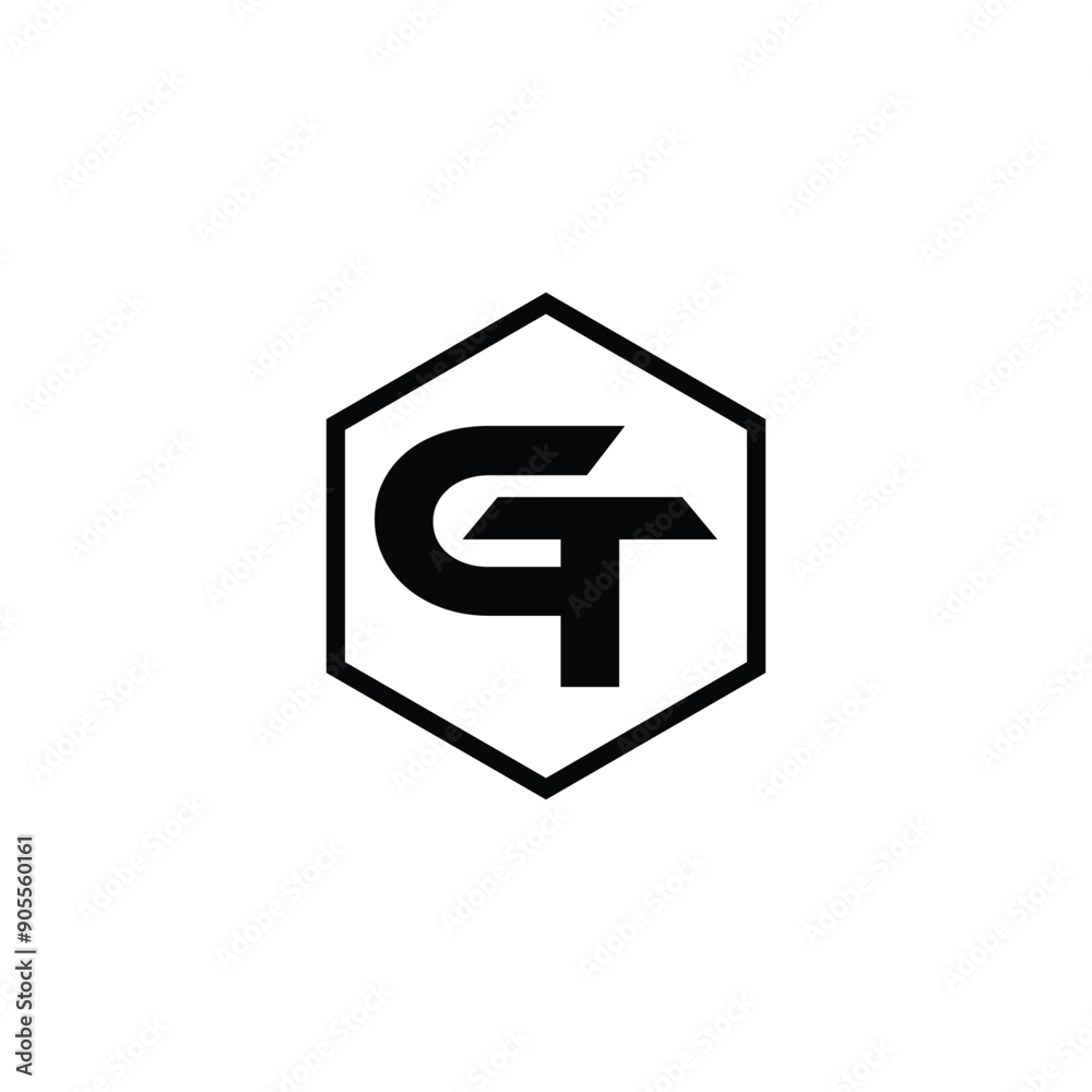 GT monogram logo design vector GT monogram logo design vector