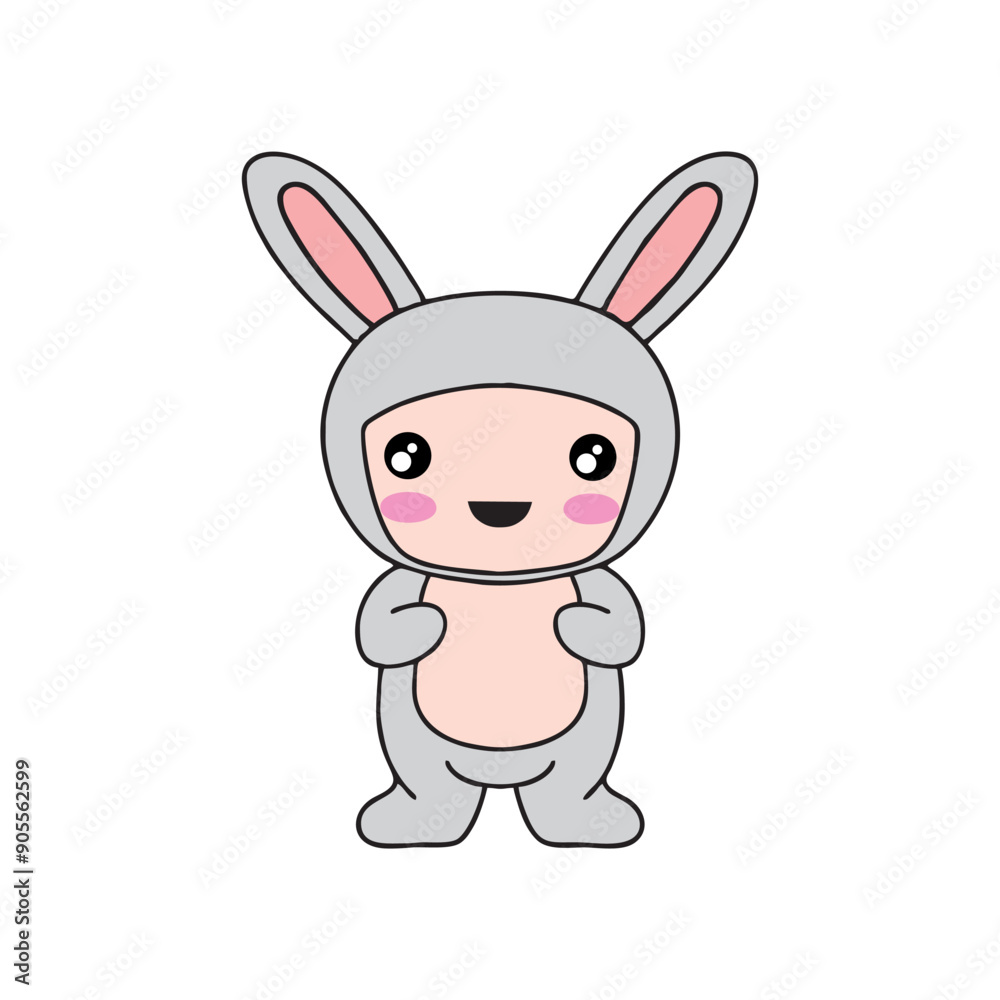 vector character animal costume cute