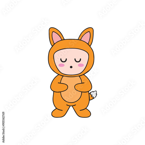 vector character animal costume cute