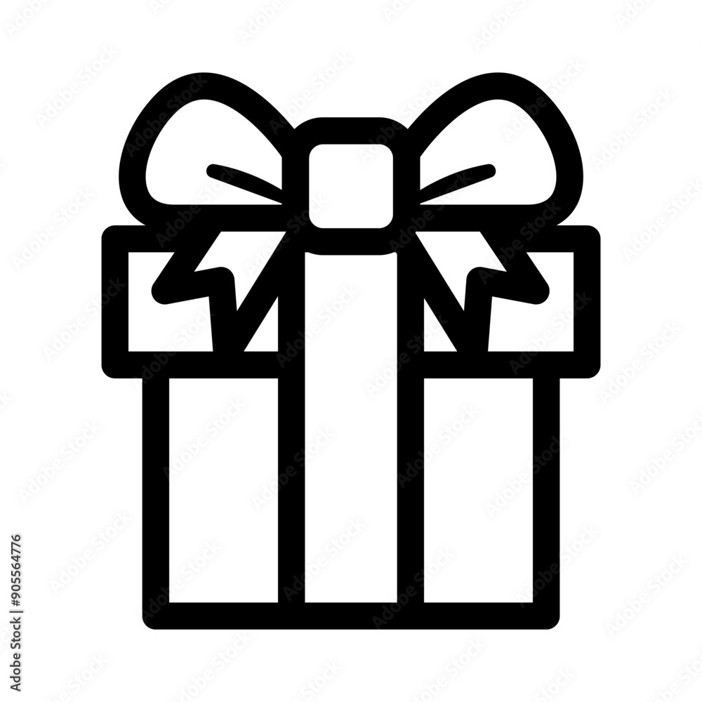 Gift icon in thin line style vector illustration graphic design Gift icon in thin line style vector illustration graphic design