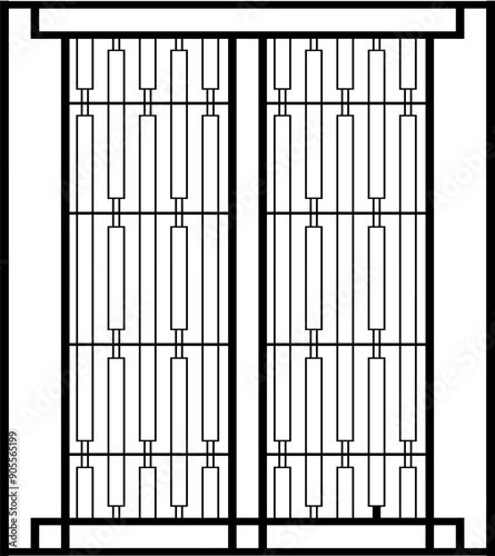 Wallpaper Mural Vector sketch illustration design, silhouette image, background, room partition, classic wardrobe, vintage, ethnic, traditional, modern, abstract  Torontodigital.ca