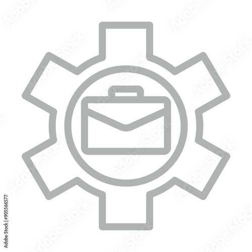 OntheJob Training Vector Line Grey Icon Design photo