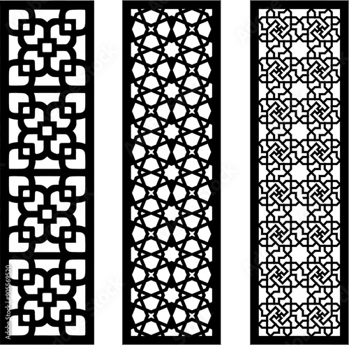 Vector sketch illustration of classic vintage ethnic wood carving background pattern design