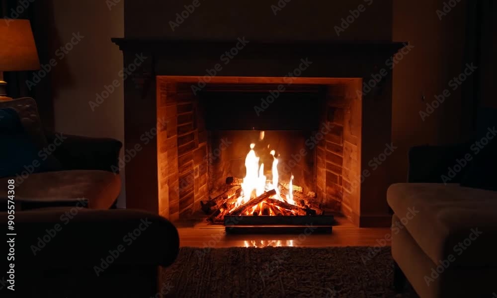 Cozy Fireplace in a Living Room Cozy Fireplace in a Living Room