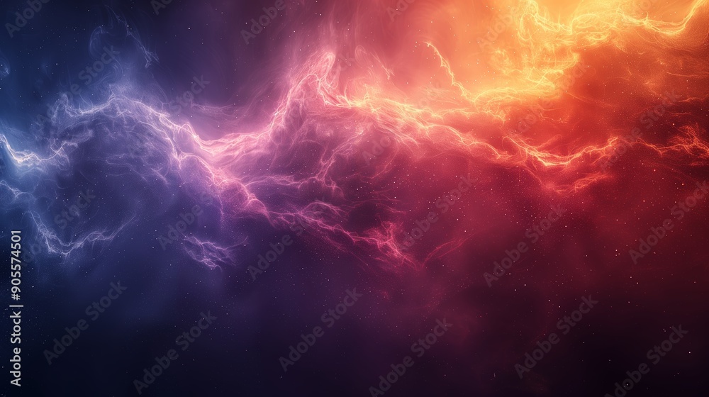 Vivid Abstract Nebula With Colorful Swirls of Red, Orange, Blue, and Purple Vivid Abstract Nebula With Colorful Swirls of Red, Orange, Blue, and Purple