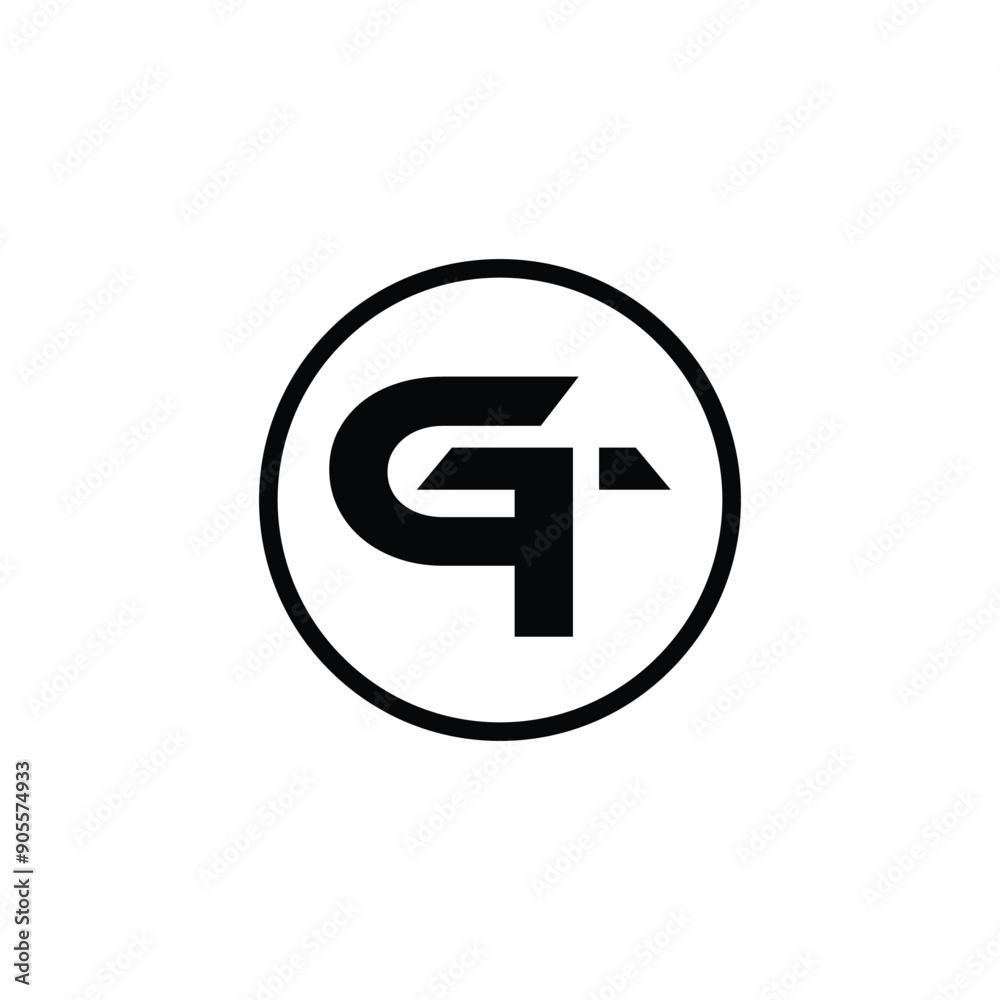 GT monogram logo design vector GT monogram logo design vector