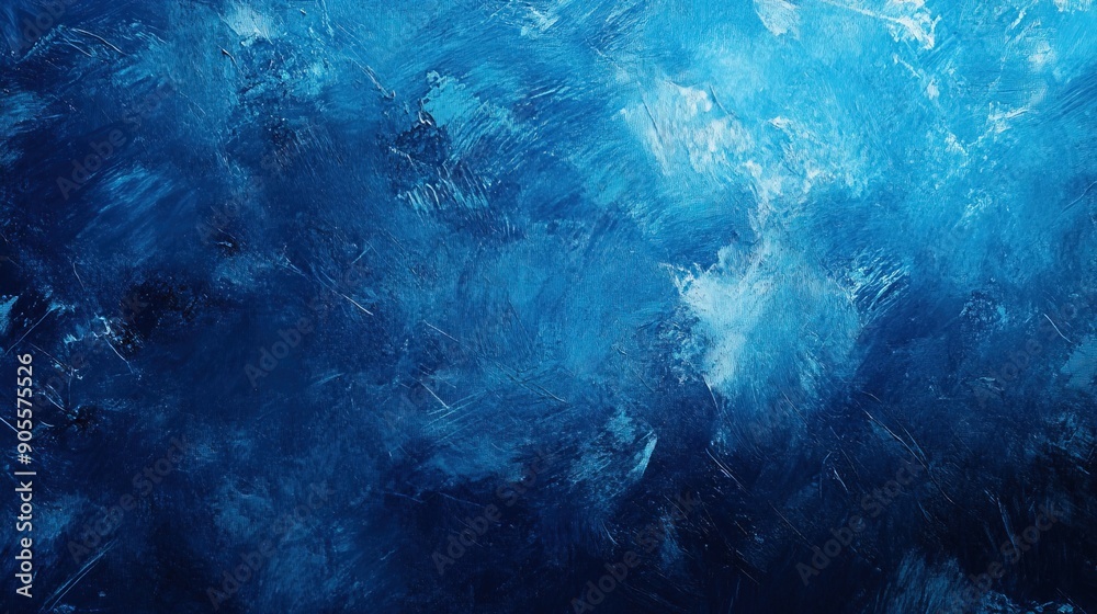 Fototapeta premium artistic abstract blue wave and smoke