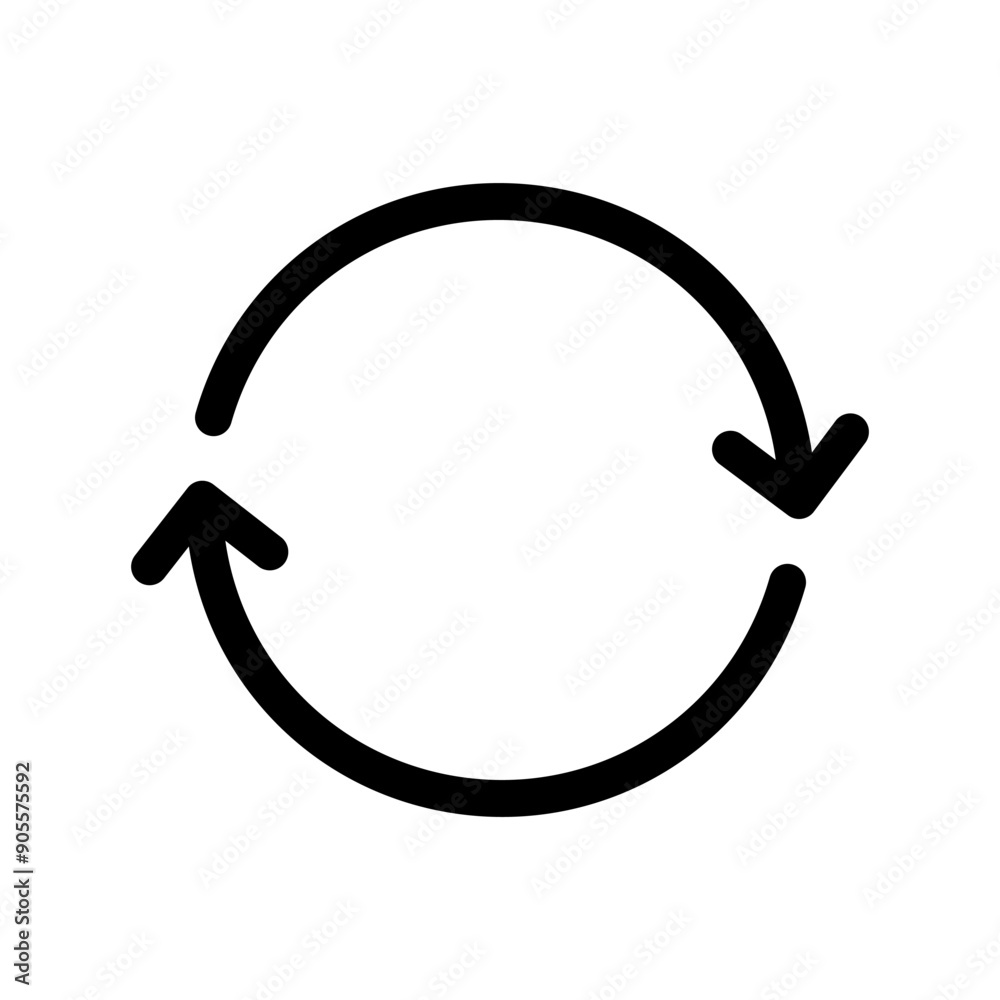 Refresh icon in thin line style vector illustration graphic design Refresh icon in thin line style vector illustration graphic design