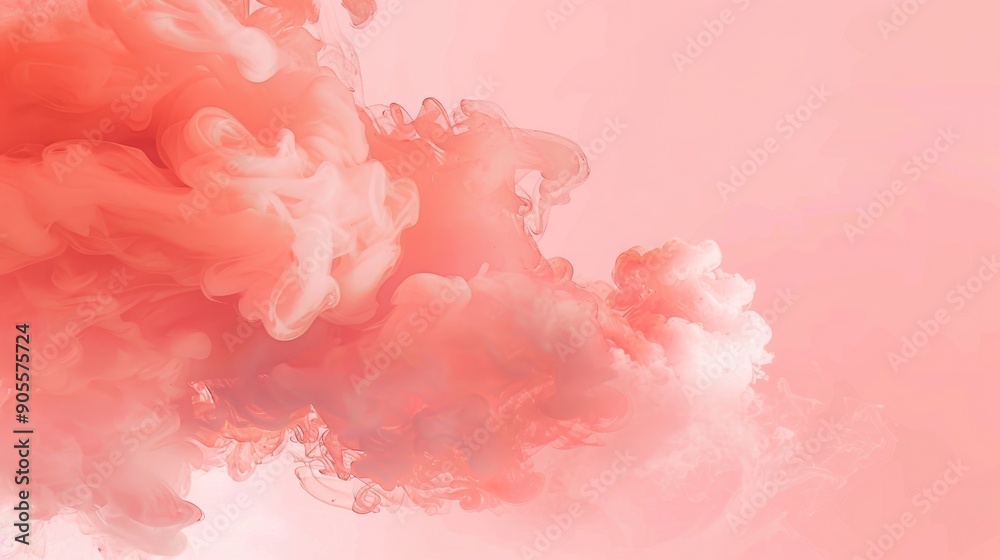 Abstract pastel pink and coral paint smoke on a pastel pink background Fluid layout with empty area Modern simplistic style Abstract pastel pink and coral paint smoke on a pastel pink background Fluid layout with empty area Modern simplistic style