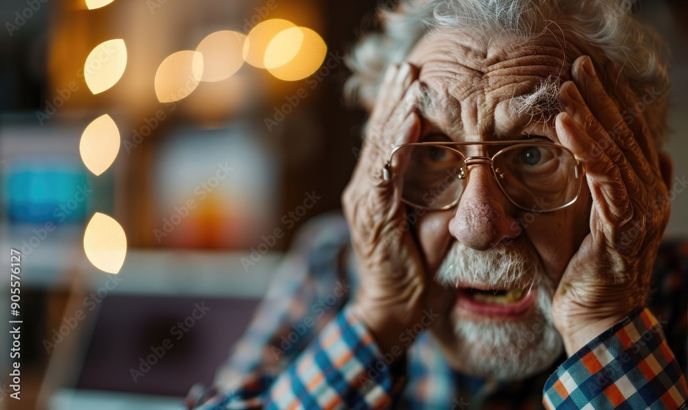 Older Person in Panic Over Hacked Credit Card Older Person in Panic Over Hacked Credit Card