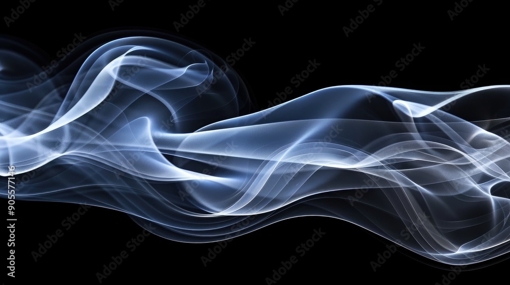 Smoke patterns abstracted against black backdrop Smoke patterns abstracted against black backdrop