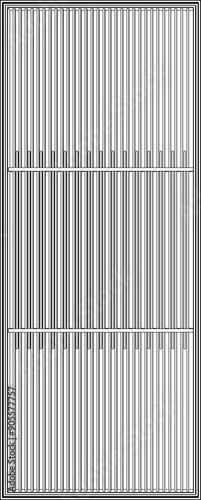 Wallpaper Mural Vector sketch illustration, silhouette image, detailed design of wardrobe partition, interior room background, modern geometric pattern Torontodigital.ca