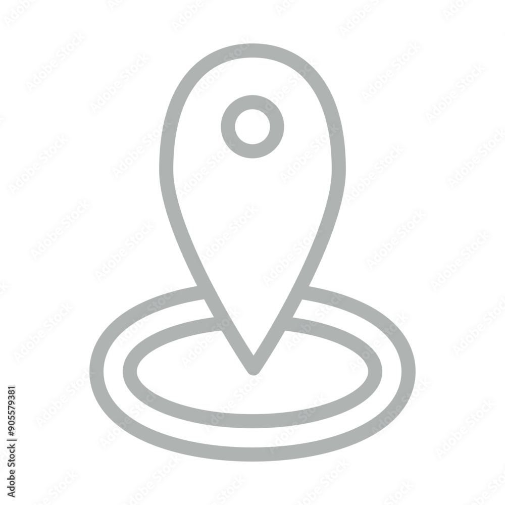 GPS location Vector Line Grey Icon Design GPS location Vector Line Grey Icon Design