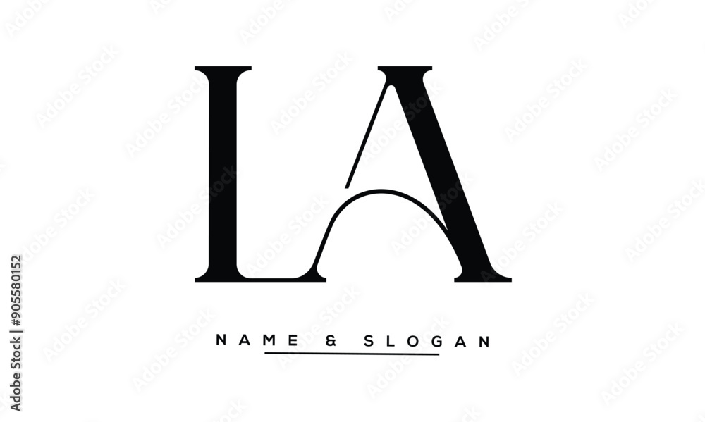 LA, AL, L, A Abstract Letters Logo Monogram LA, AL, L, A Abstract Letters Logo Monogram