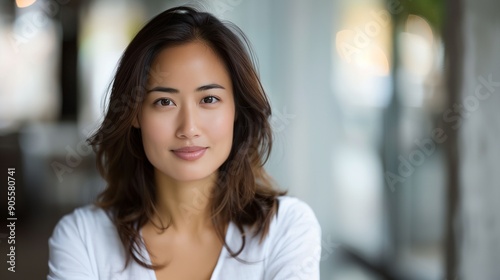 a woman with a white shirt