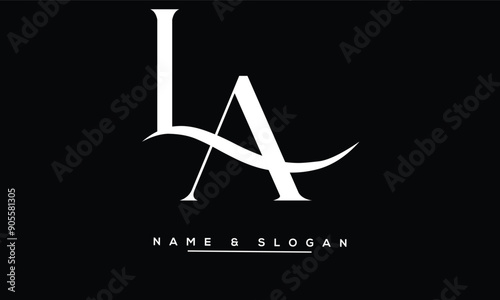 LA, AL, L, A Abstract Letters Logo Monogram