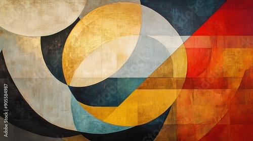 3D modern abstract geometric art background