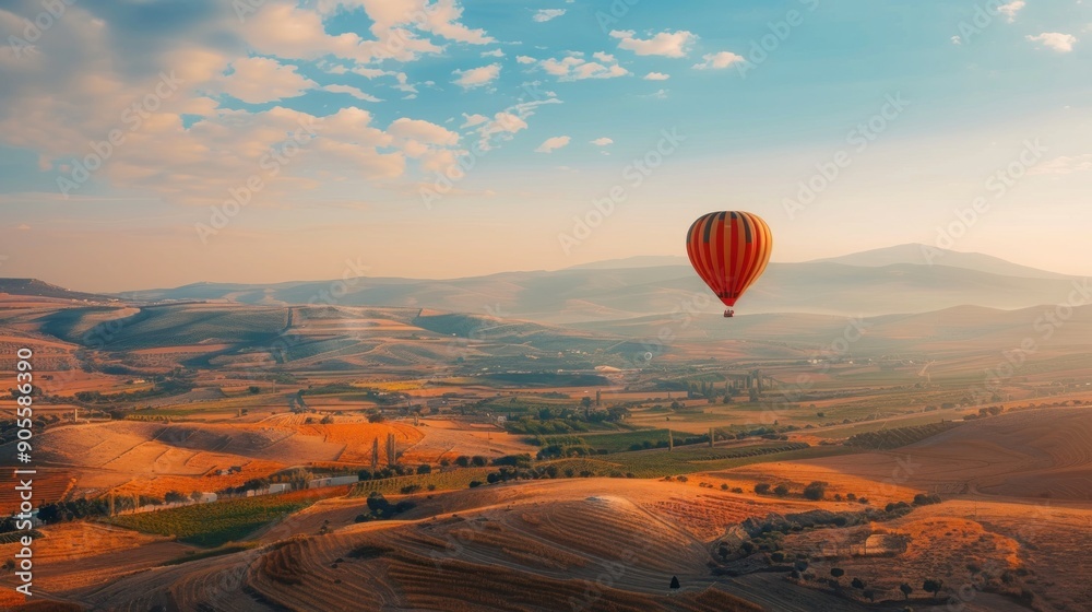 Inspiring beautiful view with hot air balls Inspiring beautiful view with hot air balls