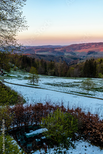 Unterwegs mit dem Fahrrad auf der 1. Werratal-Radweg Etappe von der Werraquelle bei Fehrenbach bis in Werratal bei Wernshausen - Thüringen - Deutschland photo