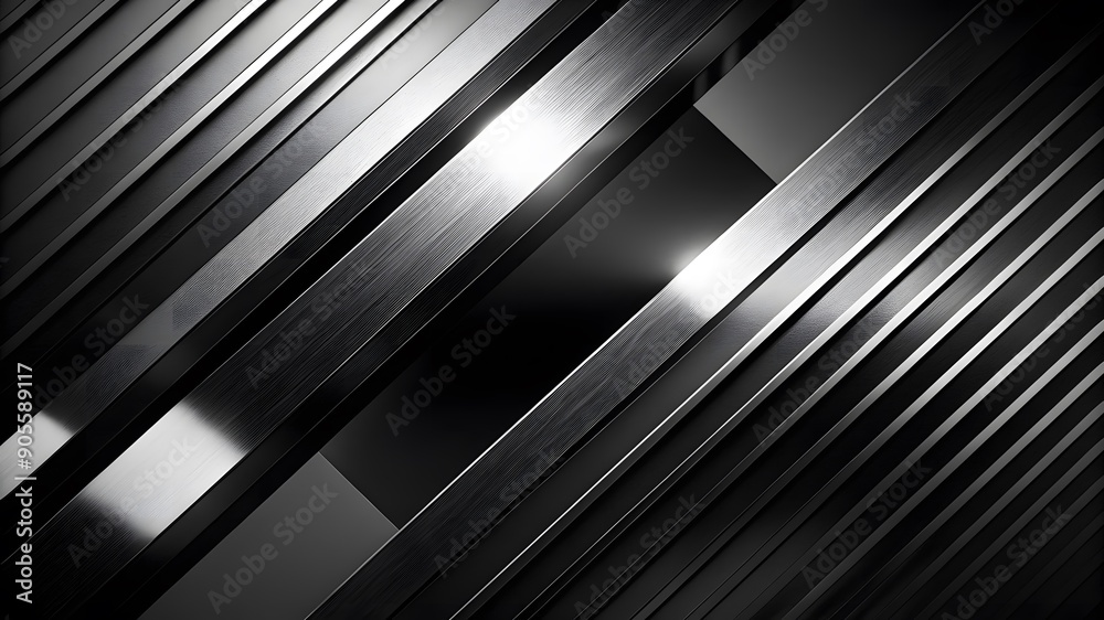 Abstract background with black and blue lines and geometric shapes, dark blue gradient, modern minimalist style, sharp edges, light reflection on the surface. Abstract background with black and blue lines and geometric shapes, dark blue gradient, modern minimalist style, sharp edges, light reflection on the surface.