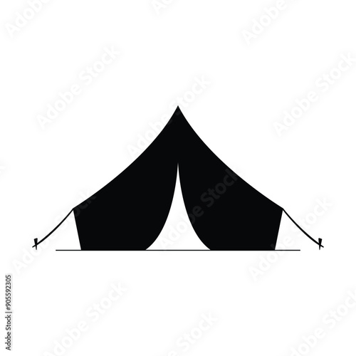 tent camp icon logo design silhouette vector template