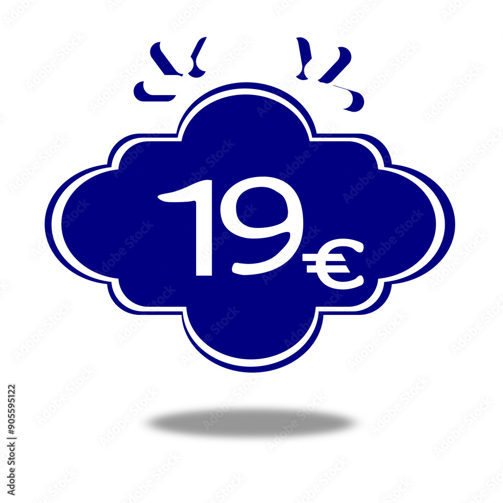 19€ white number, nineteen euro, for web page and advertising. 19€ white number, nineteen euro, for web page and advertising.
