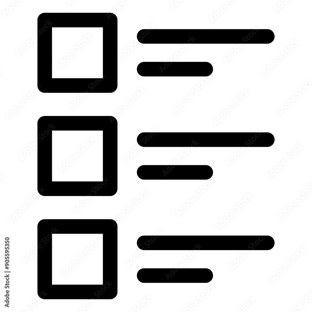 Data alignment icon in thin line style vector illustration graphic design Data alignment icon in thin line style vector illustration graphic design