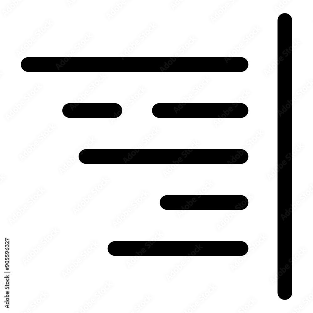 Data alignment icon in thin line style vector illustration graphic design Data alignment icon in thin line style vector illustration graphic design