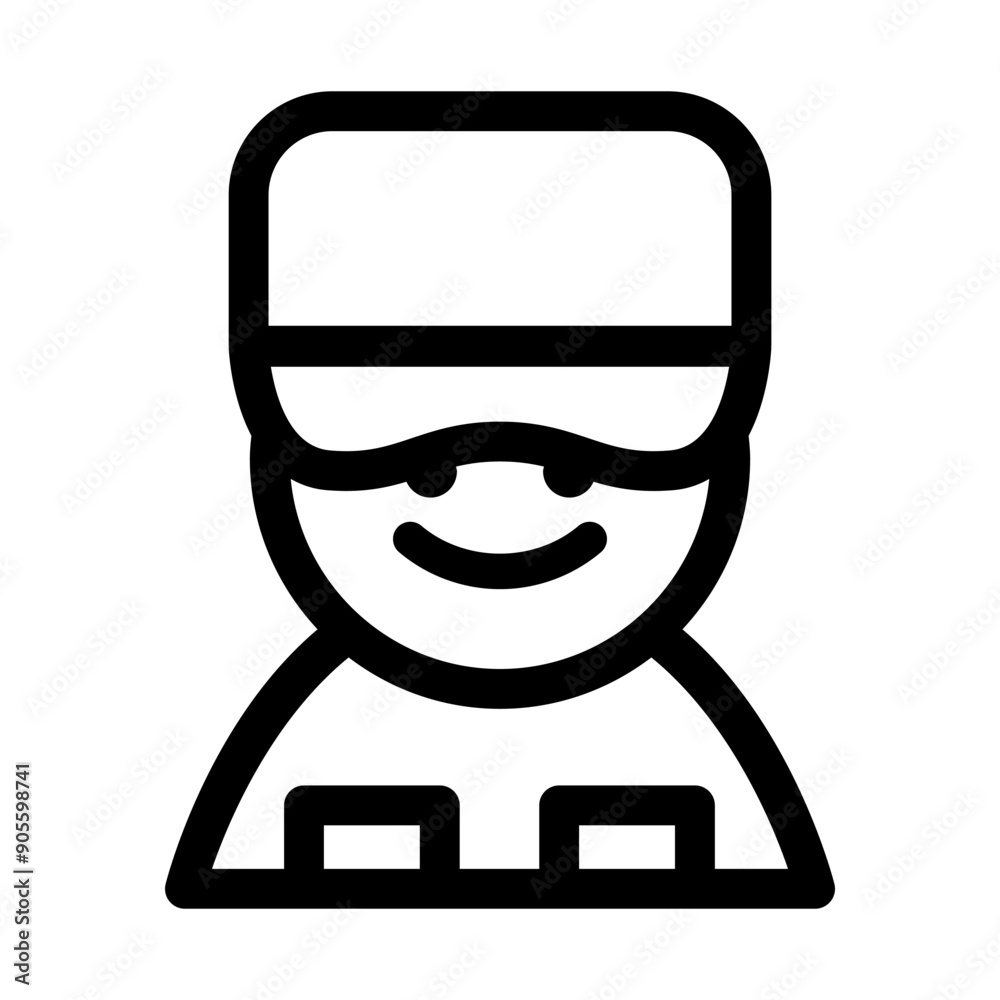 Mechanic icon in thin line style vector illustration graphic design Mechanic icon in thin line style vector illustration graphic design