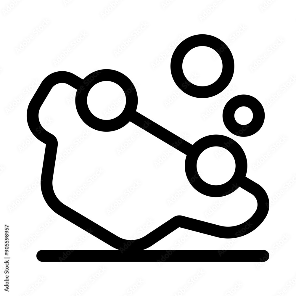Accident icon in thin line style vector illustration graphic design Accident icon in thin line style vector illustration graphic design
