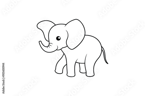 Baby elephant vector illustration