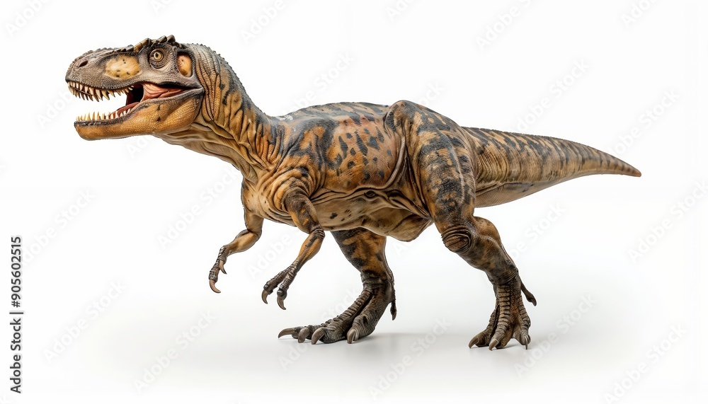 Allosaurus dinosaur isolated on all-white background Allosaurus dinosaur isolated on all-white background