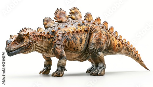 Ankylosaurus dinosaur isolated on all-white background