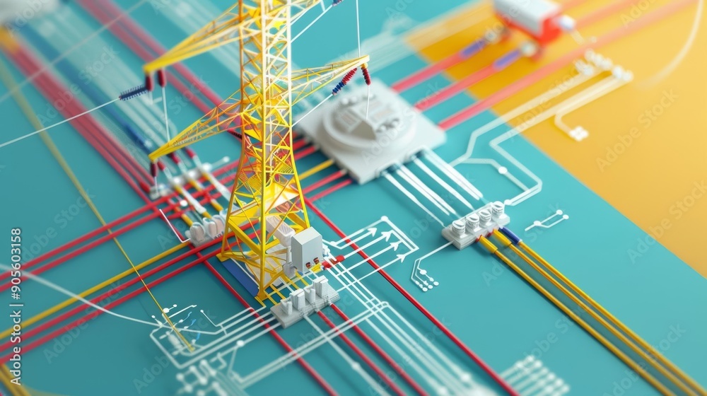 Energy consumption and cost analysis on electricity grid diagrams, High ...
